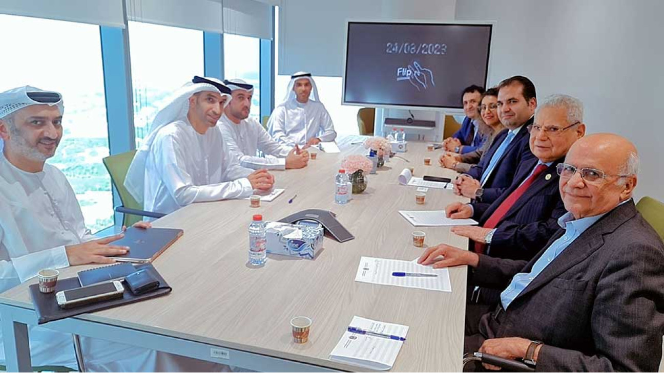 The meeting of the board of the council with Mr. Dr. Thani Al Zoudi